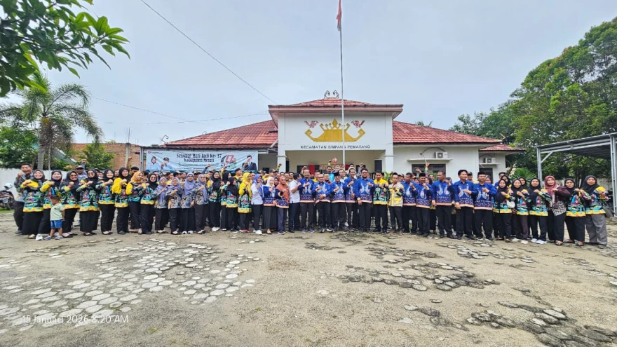Apel pagi Dalam rangka memperingati "HARI DESA NASIONAL 2026" di kecamatan Simpang Pematang